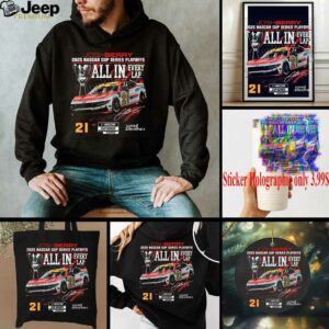 Josh Berry Checkered Flag Sports Black 2025 NASCAR Cup Series Playoffs Ford Motorcraft All In T Shirt