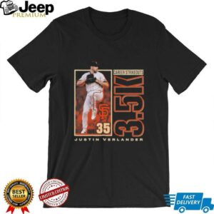 Justin Verlander San Francisco Giants 3,500 Career Strikeouts Shirt