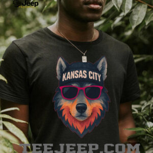 Kansas City Shirt, Wolf Shirt with Cool Beanie & Shades shirt