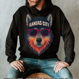 Kansas City Shirt, Wolf Shirt with Cool Beanie & Shades shirt