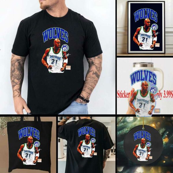 Kevin Garnett hardwood classics Minnesota Timberwolves shirt