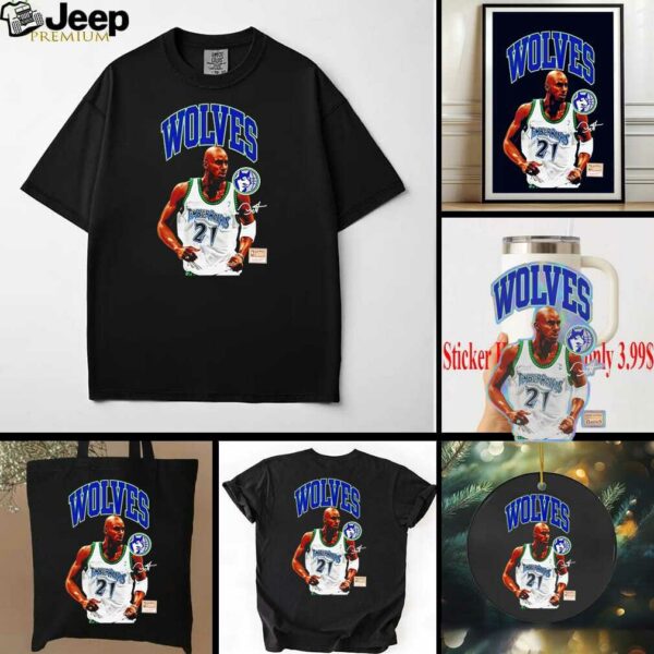 Kevin Garnett hardwood classics Minnesota Timberwolves shirt