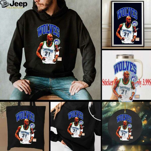 Kevin Garnett hardwood classics Minnesota Timberwolves shirt