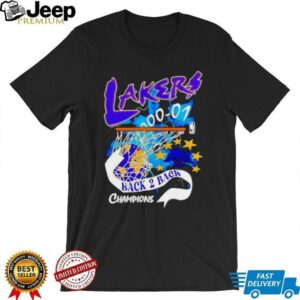 LA Lakers Back 2 Back Champions Vintage Shirt