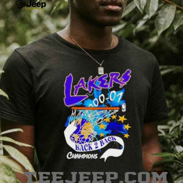 LA Lakers Back 2 Back Champions Vintage Shirt