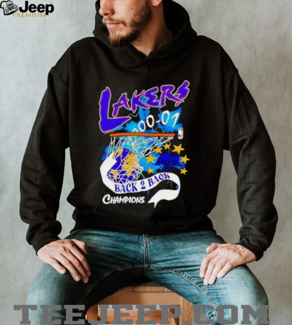 LA Lakers Back 2 Back Champions Vintage Shirt