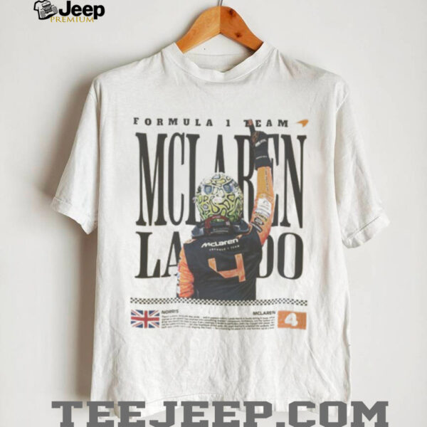 Lando Norris McLaren Tee, F1 Racing Graphic T Shirt
