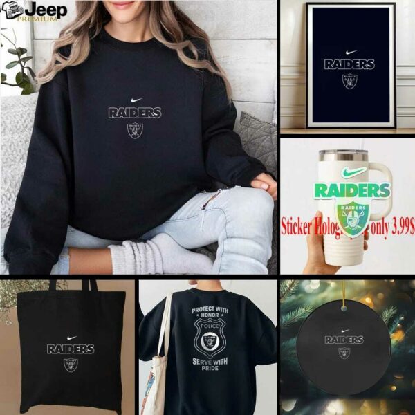 Las Vegas Raiders protect with honor police serve with pride shirt