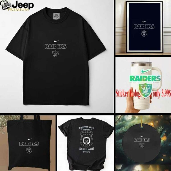 Las Vegas Raiders protect with honor police serve with pride shirt