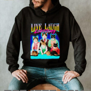Live laugh lobotomy cat graphic shirt