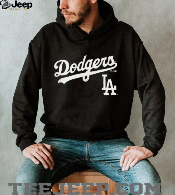 Los Angeles Dodgers Black Team Lockup T Shirt
