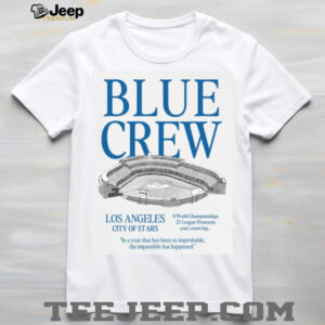 Los Angeles Dodgers Blue Crew Unisex Heavyweight T Shirt