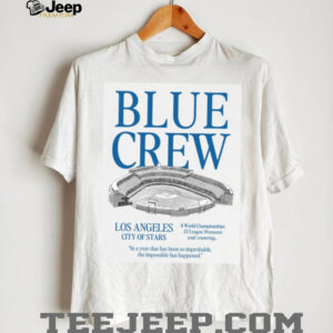 Los Angeles Dodgers Blue Crew Unisex Heavyweight T Shirt
