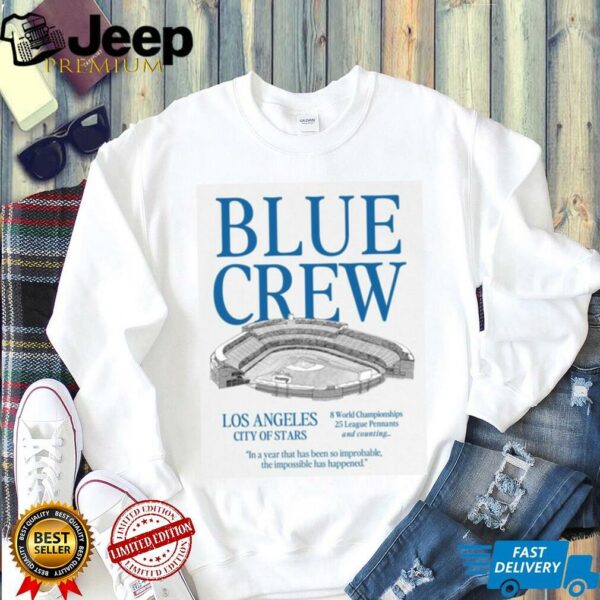 Los Angeles Dodgers Blue Crew Unisex Heavyweight T Shirt