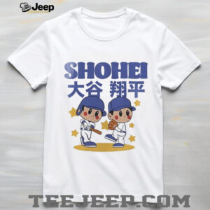 Los Angeles Dodgers Shohei Ohtani summer cartoon Japanese shirt