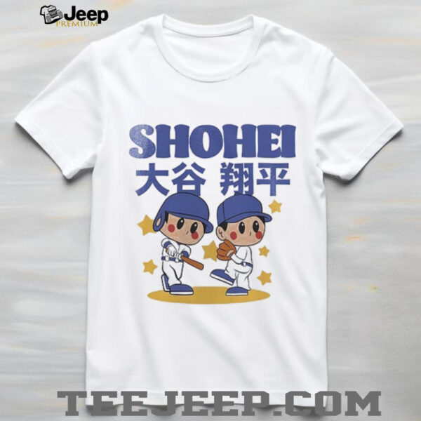 Los Angeles Dodgers Shohei Ohtani summer cartoon Japanese shirt