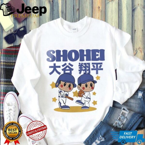 Los Angeles Dodgers Shohei Ohtani summer cartoon Japanese shirt