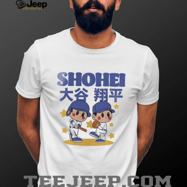 Los Angeles Dodgers Shohei Ohtani summer cartoon Japanese shirt