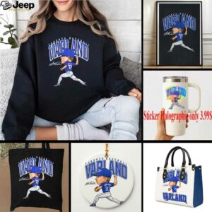 Louis Varland Toronto Blue Jays Cartoon signature shirt