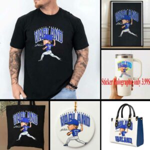 Louis Varland Toronto Blue Jays Cartoon signature shirt