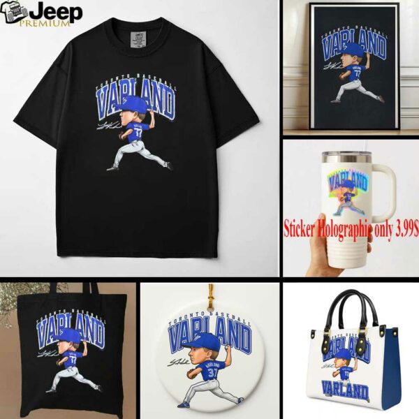Louis Varland Toronto Blue Jays Cartoon signature shirt