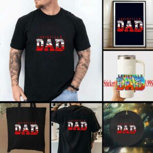 Louisville Cardinals Dad city skyline shirt