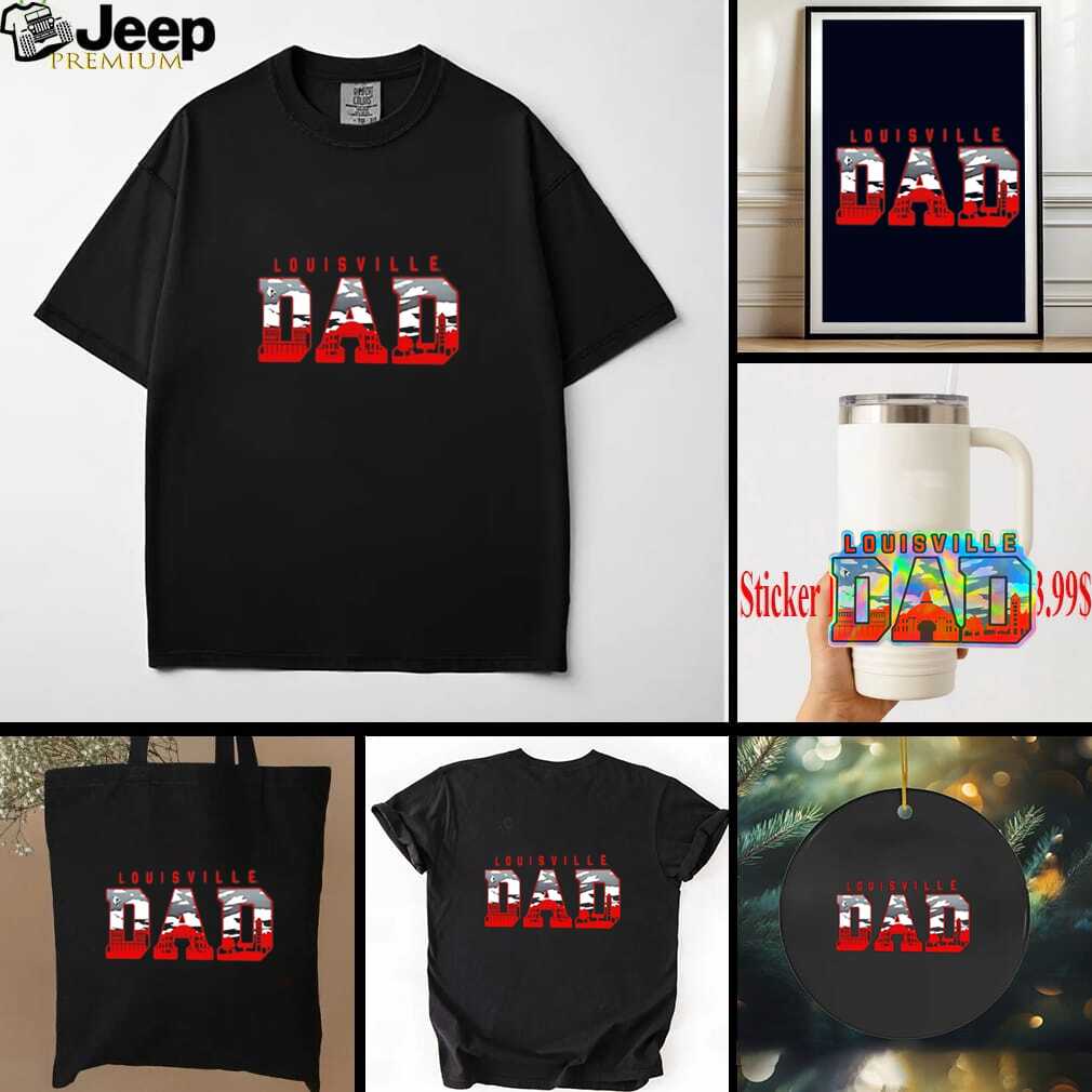 Louisville Cardinals Dad city skyline shirt Louisville Cardinals Dad city skyline shirt