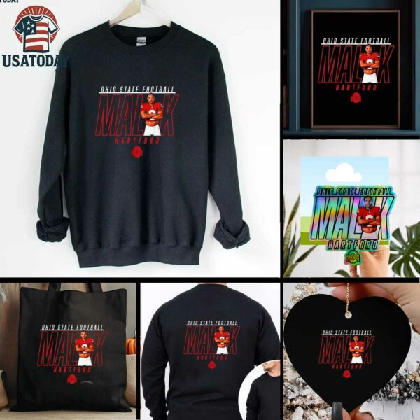 Malik Hartford illustrated Ohio State football shirt