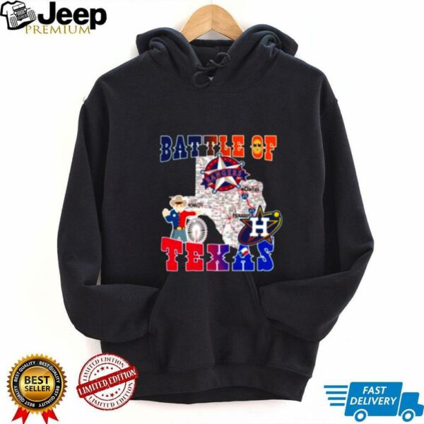 Map Houston Astros Vs Texas Rangers Battle Of Texas Shirt
