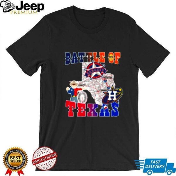 Map Houston Astros Vs Texas Rangers Battle Of Texas Shirt