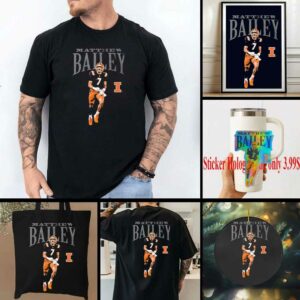 Matthew Bailey Illinois Fighting Illini Cartoon T Shirts