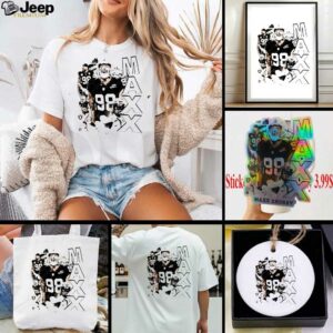 Maxx Crosby Las Vegas Raiders cream player collage shirt