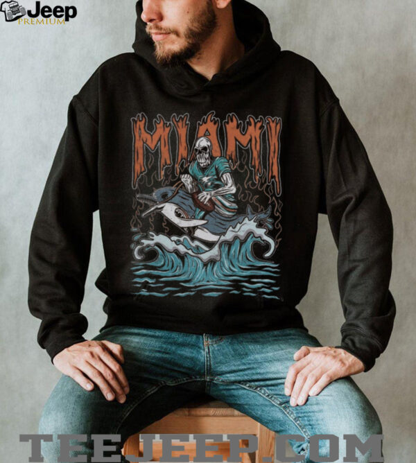 Miami Football Skull Vintage Fan Football Game Day Unisex Shirt