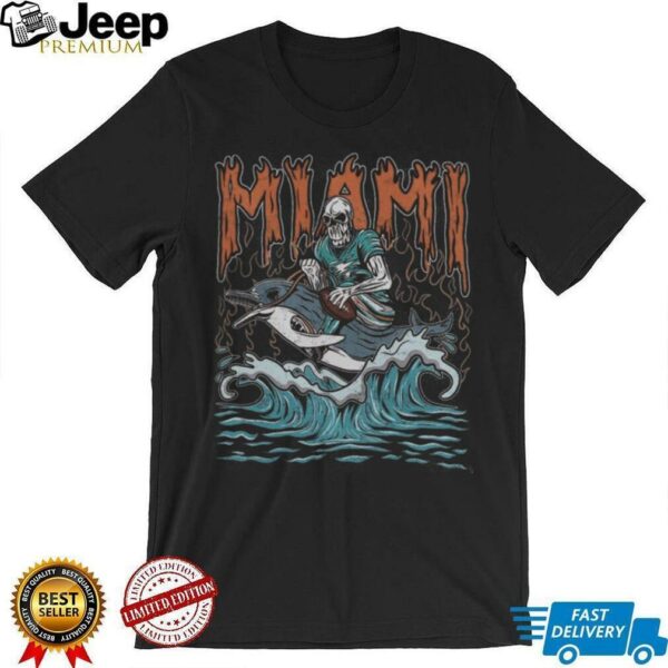 Miami Football Skull Vintage Fan Football Game Day Unisex Shirt