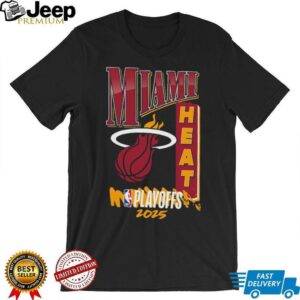Miami Heat Black 2025 NBA Playoffs Hype T Shirt
