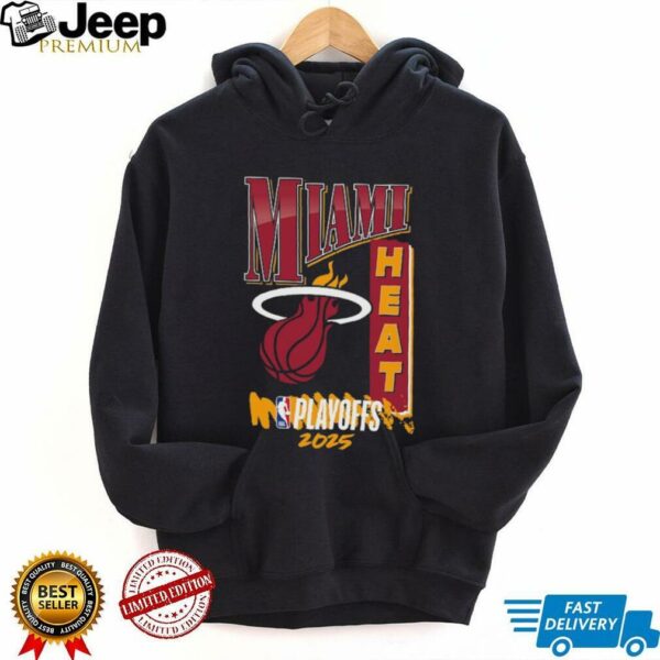 Miami Heat Black 2025 NBA Playoffs Hype T Shirt