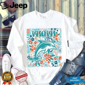 Miami Team Mascot Floral Spirit Game Day Abstract Flower Football Sports Shirt