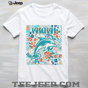Miami Team Mascot Floral Spirit Game Day Abstract Flower Football Sports Shirt