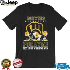 Milwaukee Brewers forever not just when we win Peanuts shirt