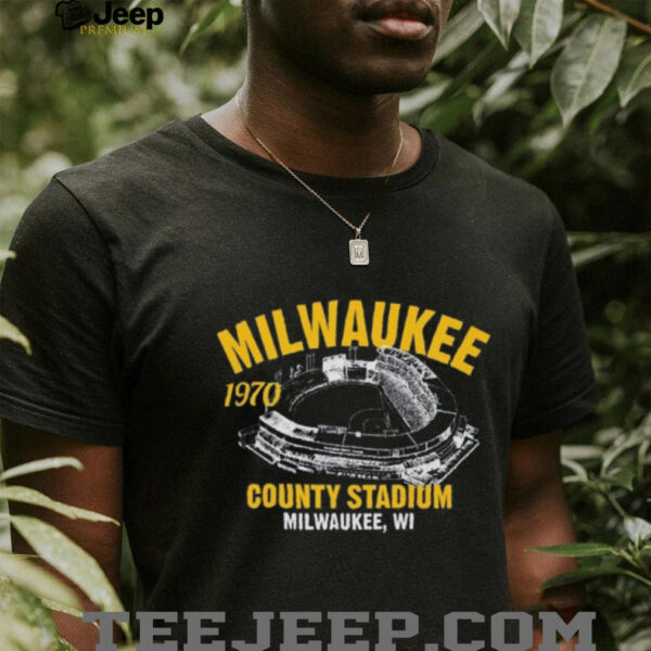Milwaukee County Stadium 1970 Classic Cut Baseball T Shirt