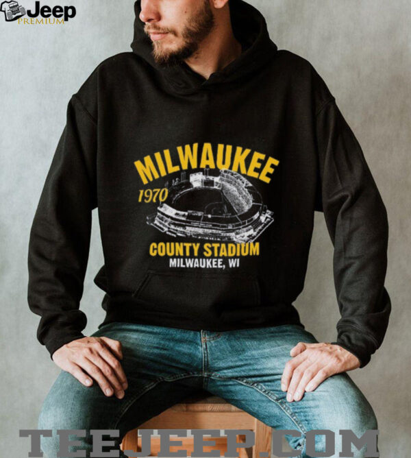 Milwaukee County Stadium 1970 Classic Cut Baseball T Shirt
