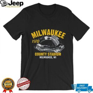 Milwaukee County Stadium 1970 Classic Cut Baseball T Shirt