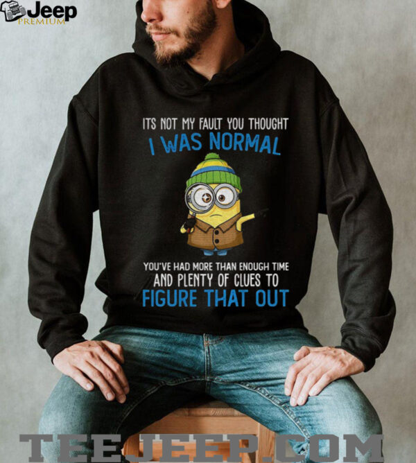 Minion it’s not my fault you thought I was normal you’ve had more than enough time and plenty of clues shirt