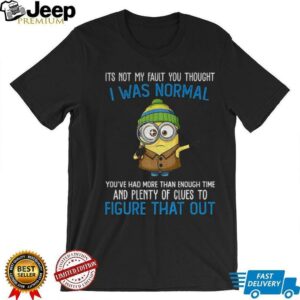 Minion it’s not my fault you thought I was normal you’ve had more than enough time and plenty of clues shirt