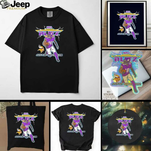 Minnesota Vikings NFL Blitz Justin Jefferson Football Shirt