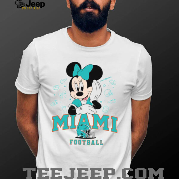 Minnie Mouse Miami Football T Shirt