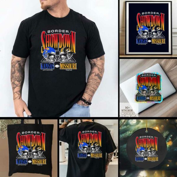 Missouri Tigers vs Kansas Jayhawks 2025 Border Showdown helmet shirt