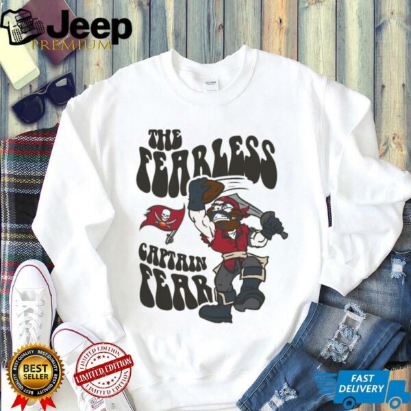 Mitchell & Ness Cream Tampa Bay Buccaneers Captain Fear Mascot T Shirt