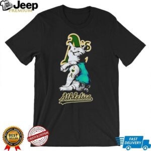 My cat loves Oakland Athletics shirt