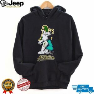 My cat loves Oakland Athletics shirt